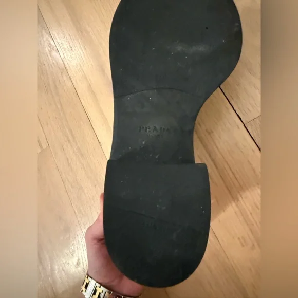 Prada Women’s Black Loafers Size 38 - Picture 4 of 11